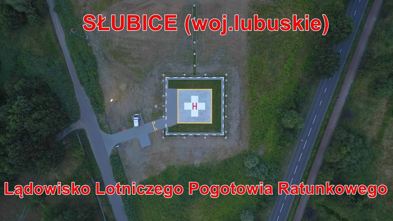 Lądowisko Lotniczego Pogotowia Ratunkowego (HEMS) - SŁUBICE (woj.lubuskie) - F0162 na płycie