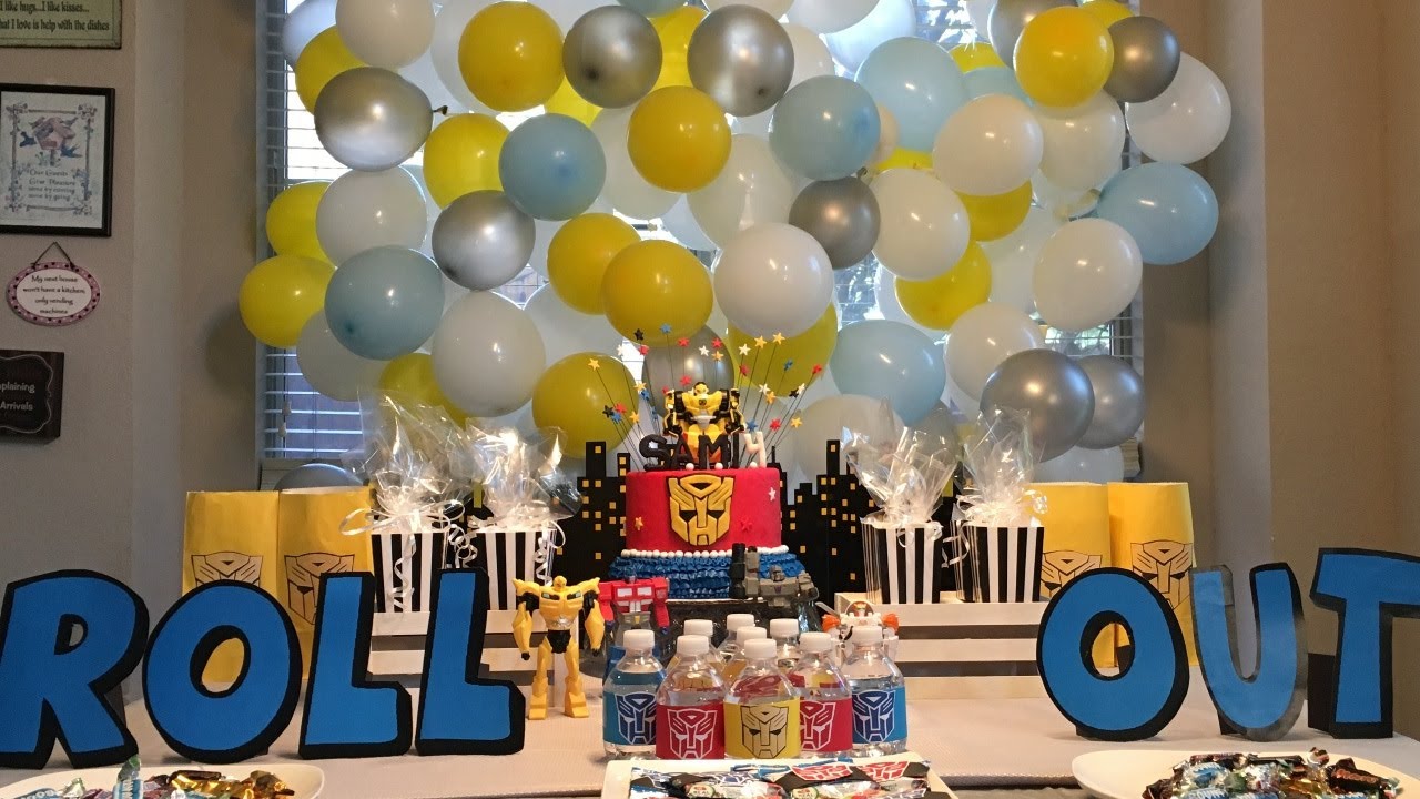 Transformers Birthday Party Decor | DIY Cake, Backdrop, and Dessert Table | FREE TEMPLATES