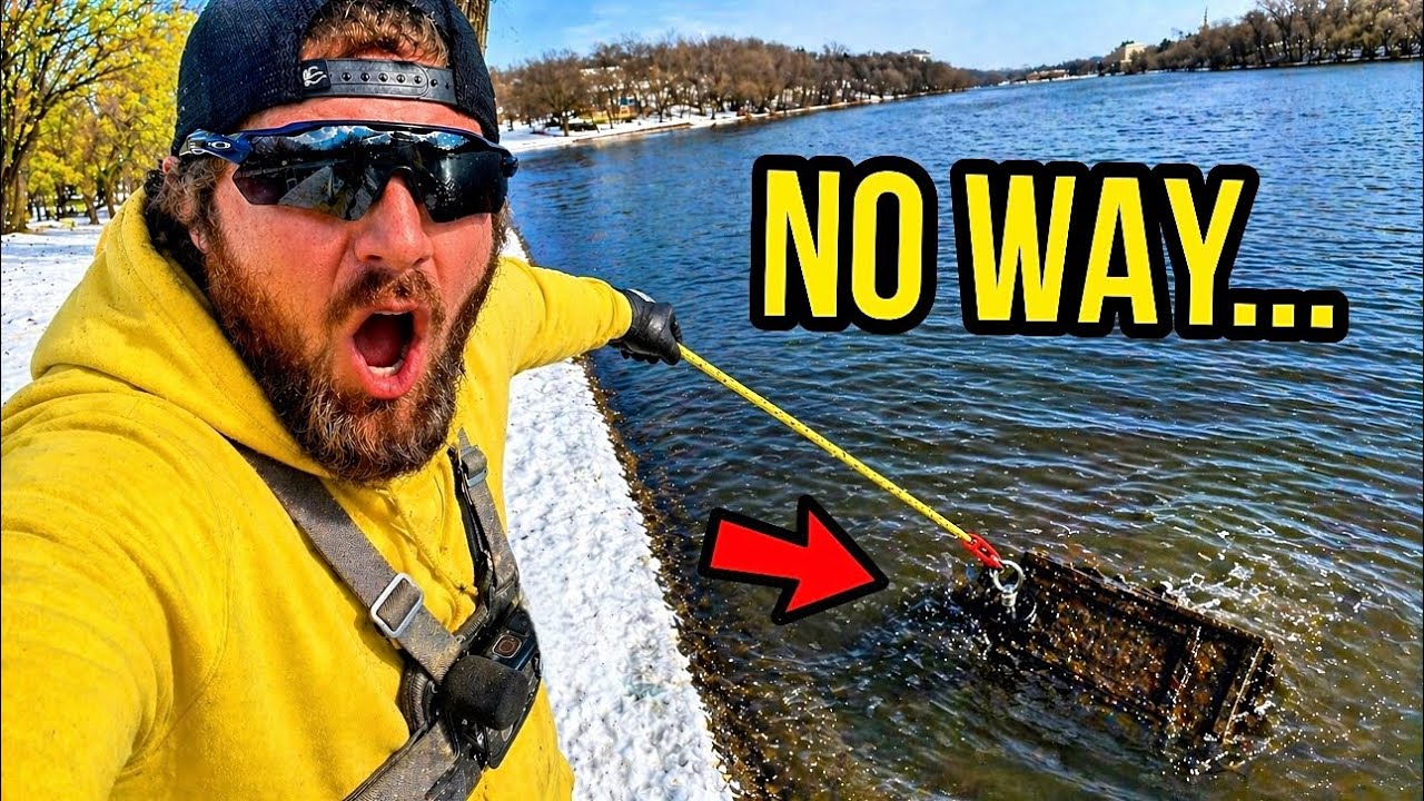 Magnet Fishing a Frozen Drain Pipe — This Was NOT Supposed to Be Here…