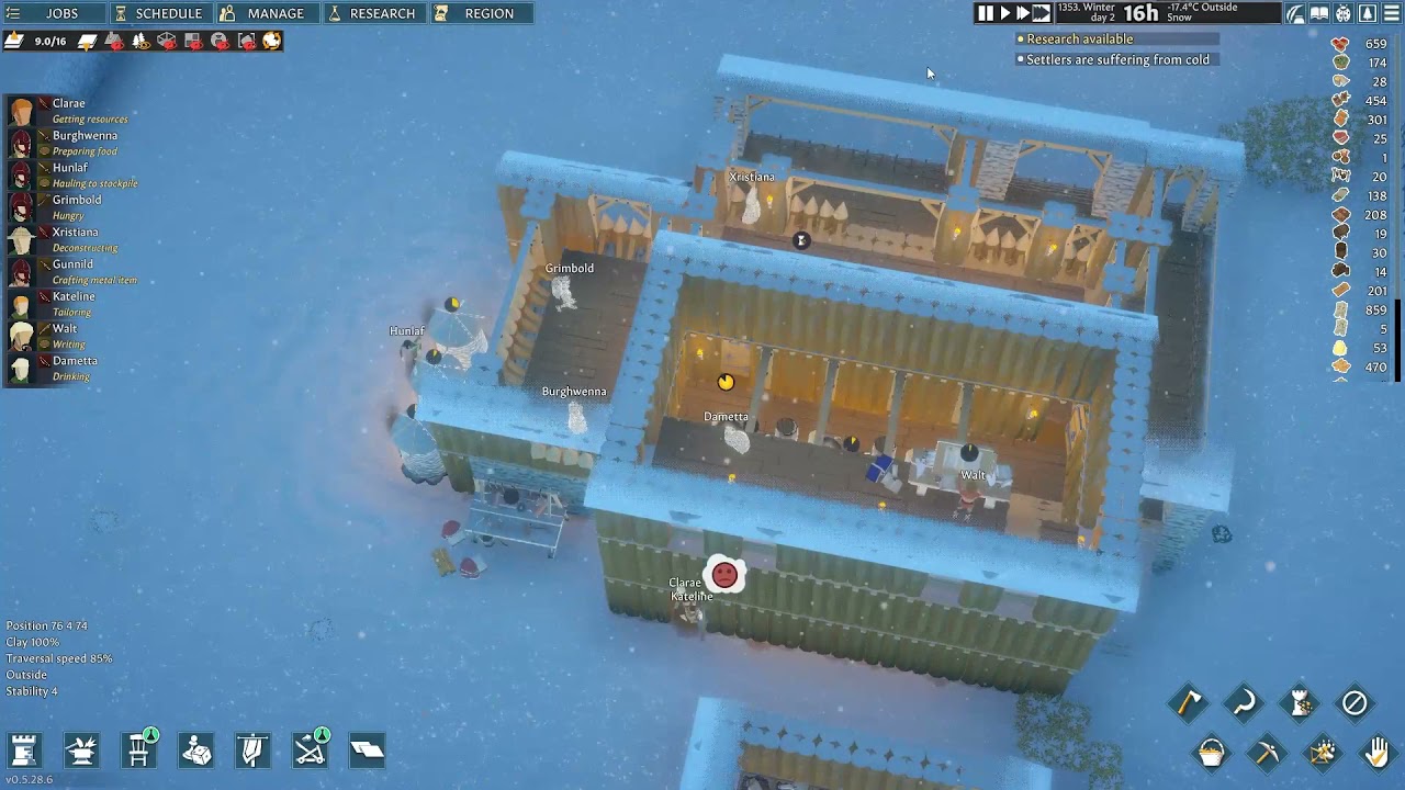 Going Medieval - Timelapse pt.02 - The Walls in Winter