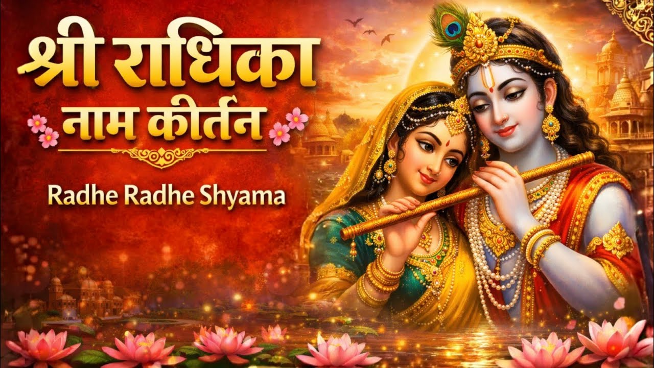 श्री राधिका नाम कीर्तन 🦚 Radhe Radhe Shyama Shyama 🪈 Radha Rani Bhajan 🚩 Peaceful Bhajan 🪕