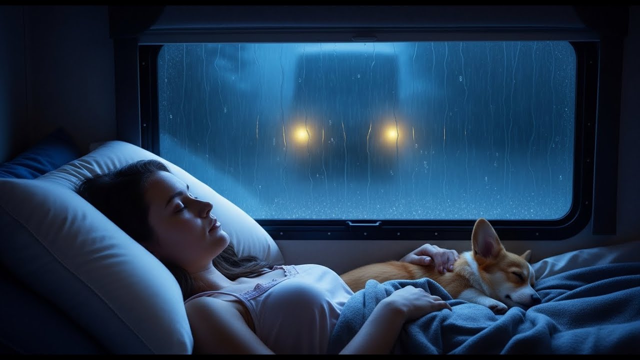 Super Heavy Rainstorm | Rain Sounds for Sleeping | Thunderstorm Outside Campervan Window