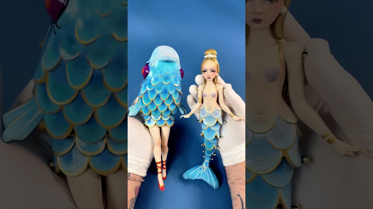 Dolls & Dangles 🐟 Mermaid dolls that move 🐚 Which sister are you? #pidgindoll #mermaidsisters