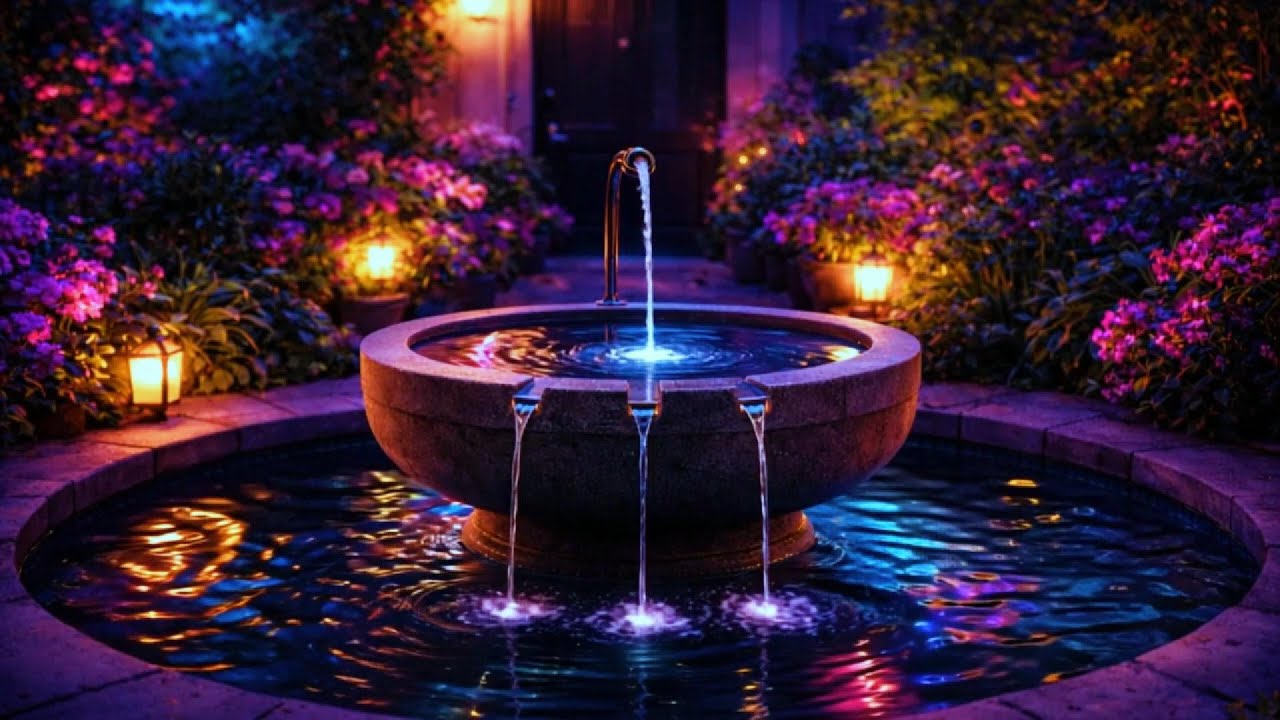 Garden Fountain Water Sound for Deep Sleep, Insomnia, Relaxation | No Ads | 