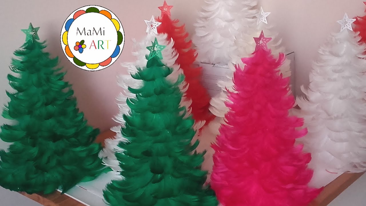 CHOINKA Z PIÓR  Christmas tree with feathers Weihnachtsbaum mit Federn