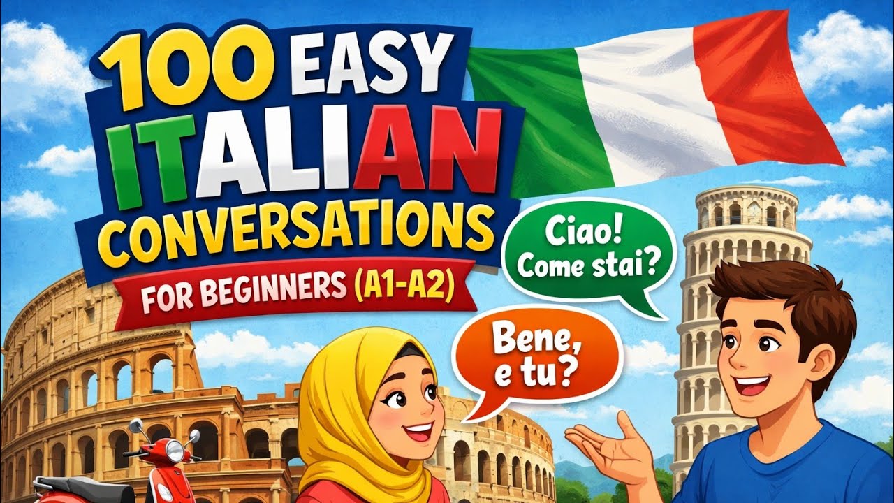 100 Easy Italian Conversations for Beginners (A1-A2) | Simple Italian Dialogues