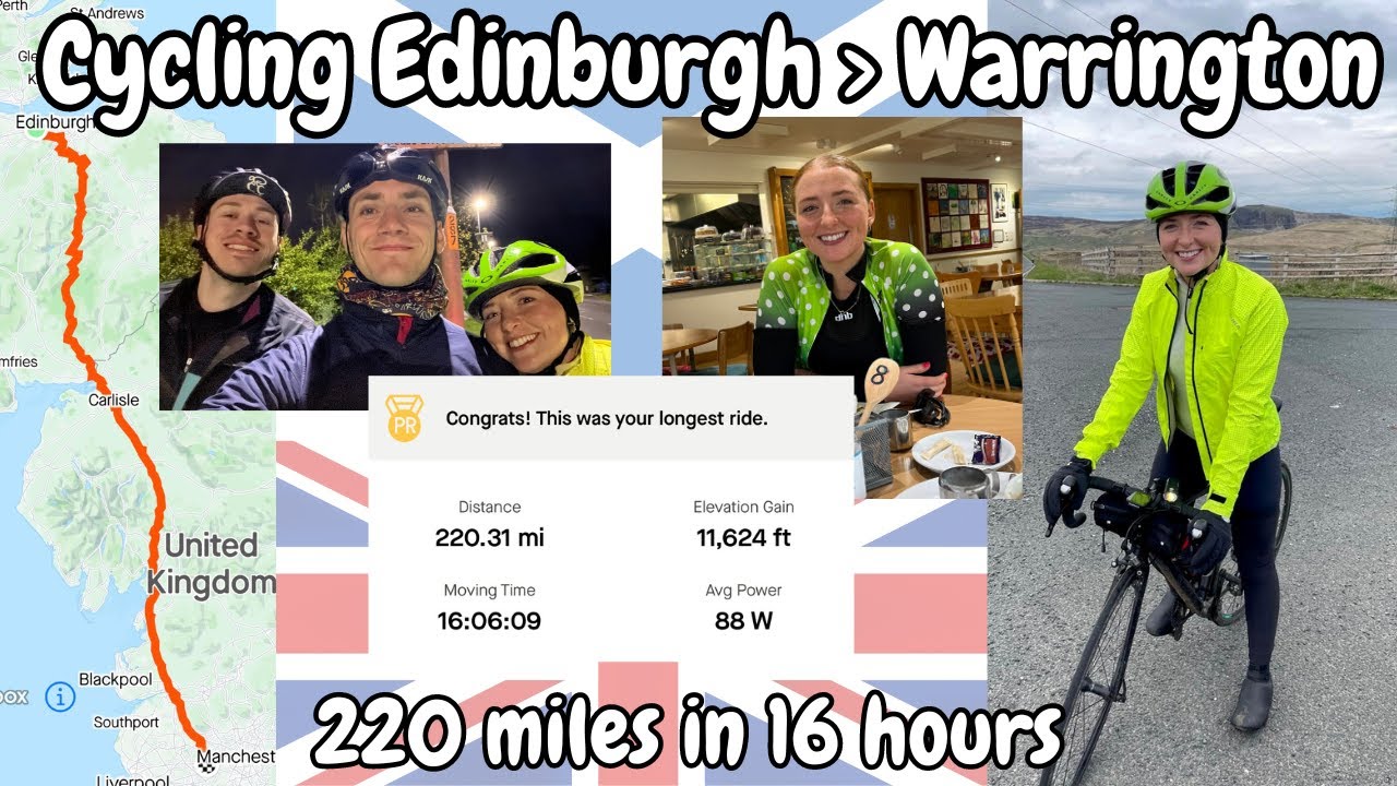 CYCLING Edinburgh to Warrington | 220 MILES | ONE DAY