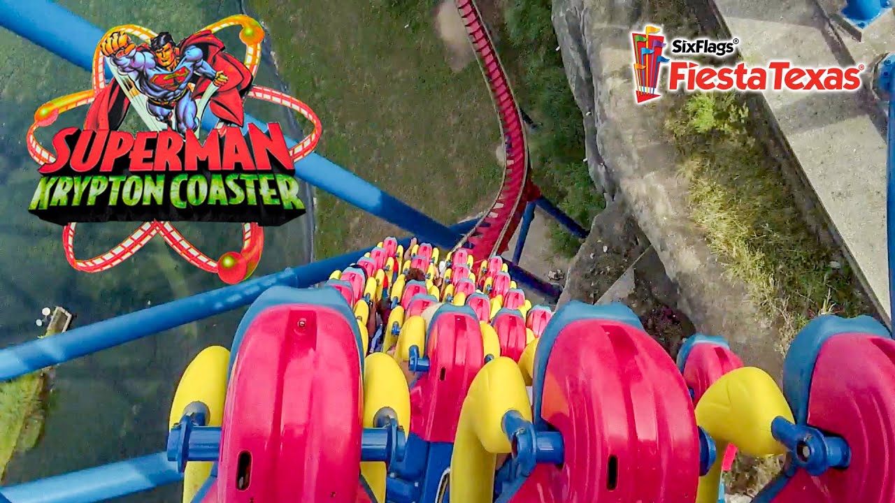 2020 Superman Krypton Coaster On Ride Back Seat HD POV Six Flags Fiesta Texas