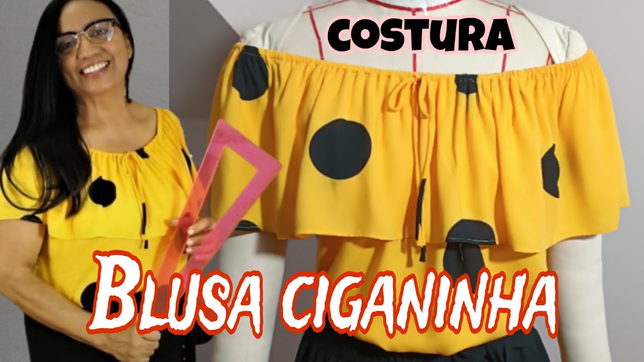 Modelagem em foco#100 Blusa estilo Ciganinha muito fácil 🎁