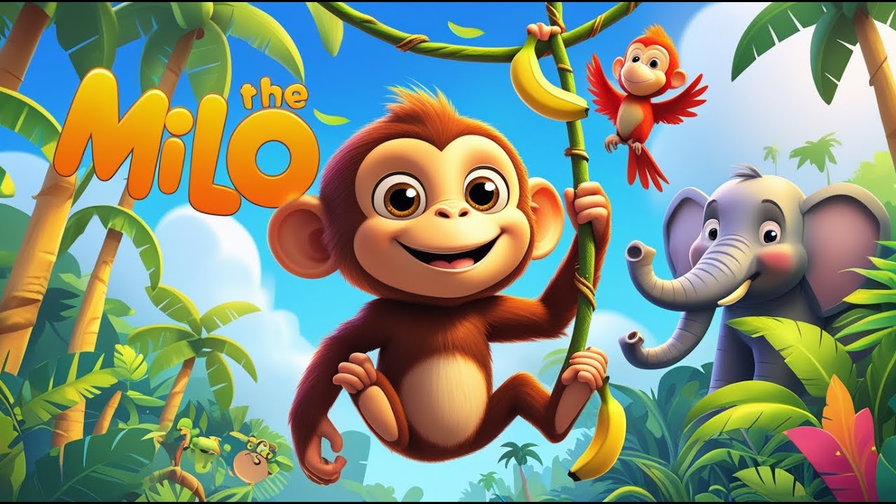 Milo the Monkey - Fun 3D Animated Kids Song | Swing, Dance & Sing Along!