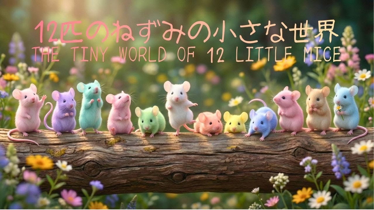12匹のねずみの小さな世界🐭ベッド編【AI×ASMR】The Tiny World of 12 Little Mice🐭Bedtime Edition