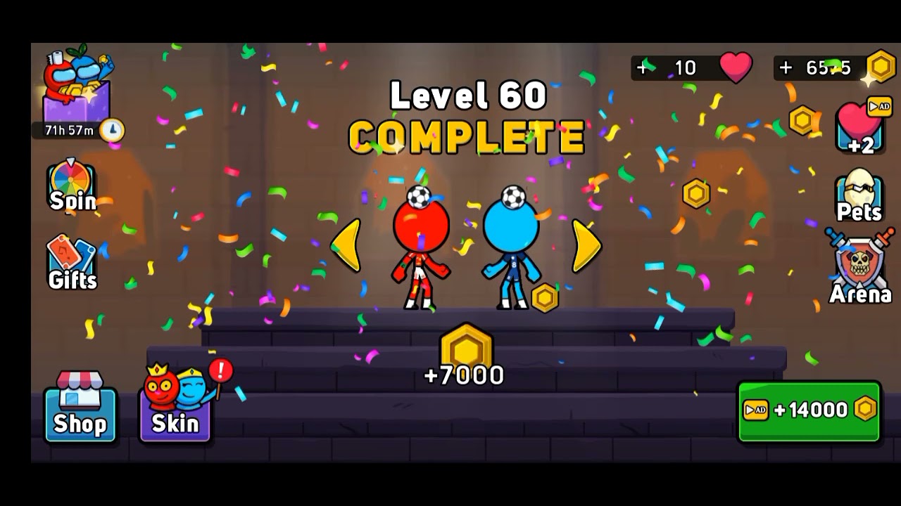 Red and Blue Stickman 2 | Levels 59-61 walkthrough | All Levels gameplay