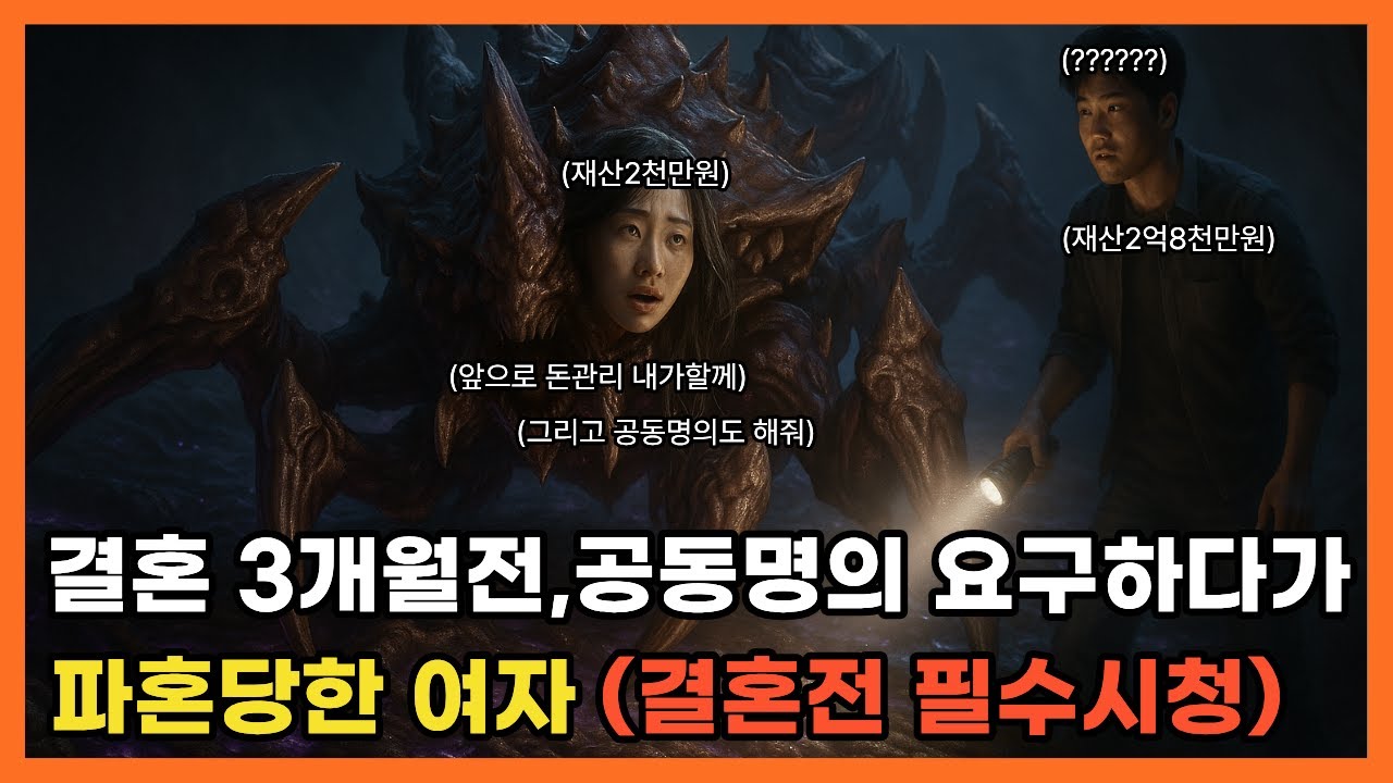 결혼 3개월 전, 여친이 공동명의 요구했습니다. 그래서 파혼했습니다
