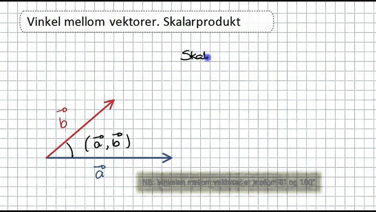 R1: Vektorer: Skalarprodukt
