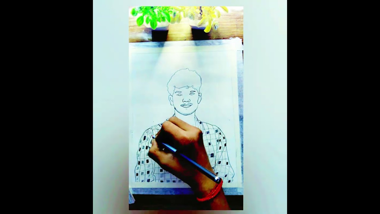 Sanjay yaduvanshi ki painting 💕💕🎨😊🥺💯🥺😘💕🎨💕❤️✏️#Shrot #art#artist#drawing 