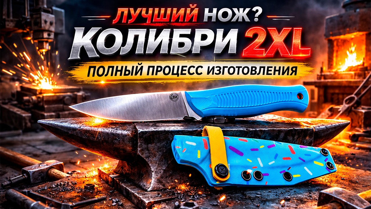 Лучший нож? Колибри 2XL | Полный процесс изготовления 🔥