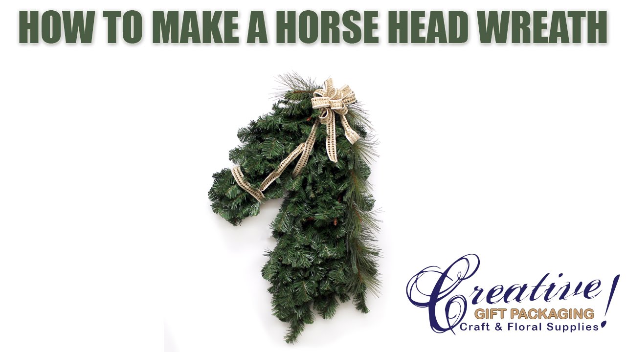 How to make a Horse Head Wreath for Christmas or the Kentucky Derby
