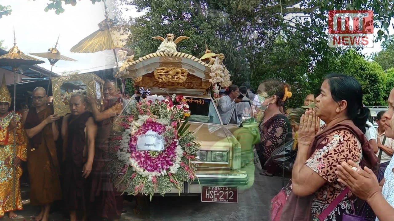 ကျောင်းနေဘုန်းကြီးက ဆယ်ပေါင်တူနဲ့ထုသတ်လို့ ပျံလွန်တော်မူရရှာတဲ့ ကျောင်းထိုင်ဆရာတော်ရဲ့စျာပနမြင်ကွင်း