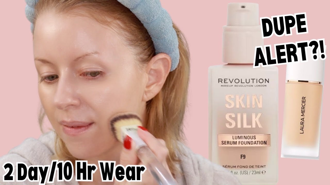 Обзор новой тональной основы Makeup Revolution SKIN SILK SERUM FOUNDATION + тест на стойкость | Л...