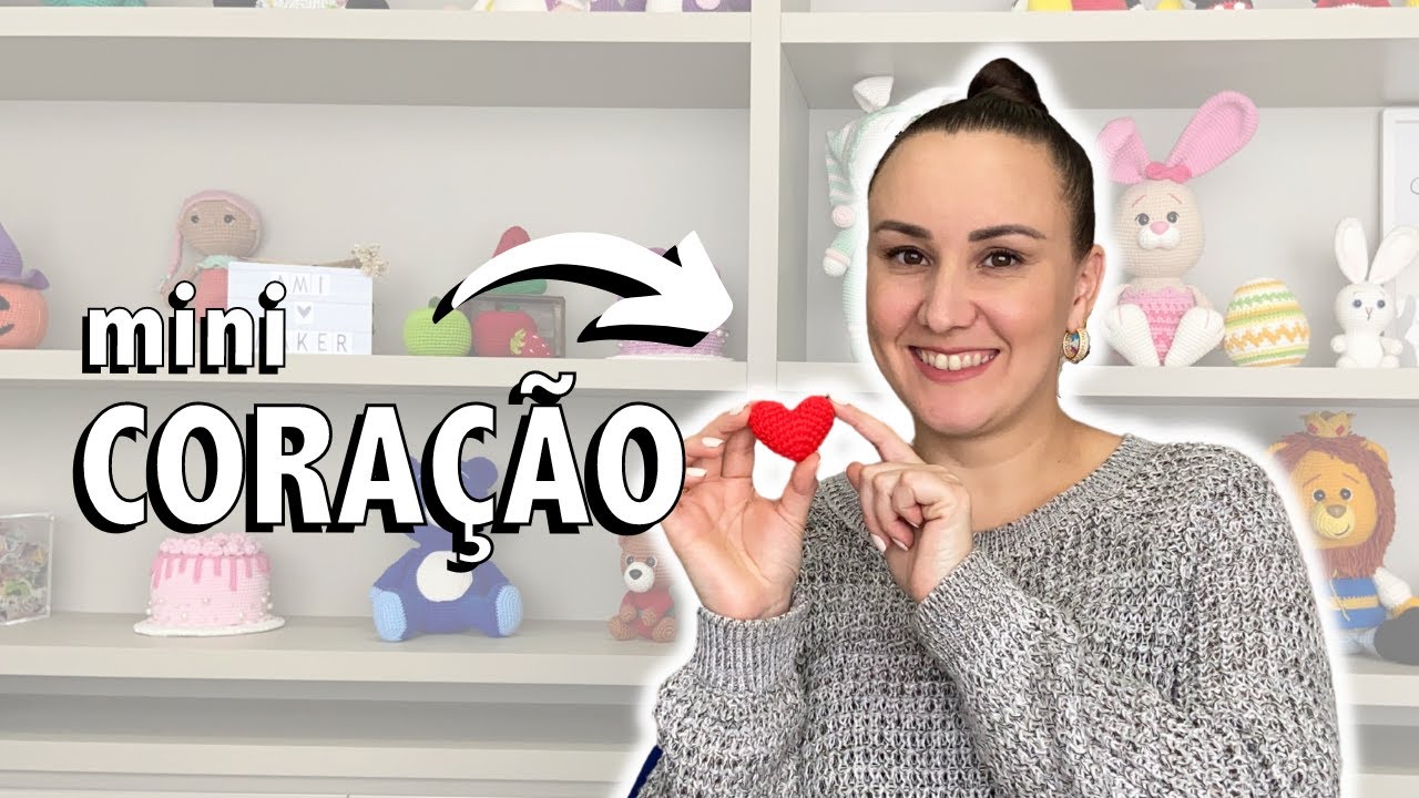 MINI CORAÇÃO DE CROCHÊ | Amigurumi Passo a Passo