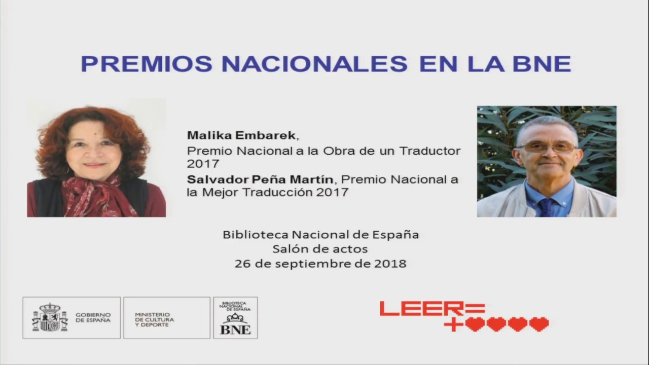 Premios Nacionales. Malika Embarek López y Salvador Peña Martín