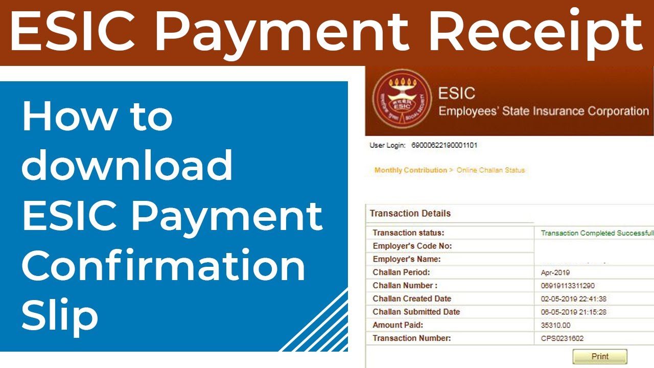 How to download ESIC payment receipt | esic challan payment confirmation slip | ESI Challan
