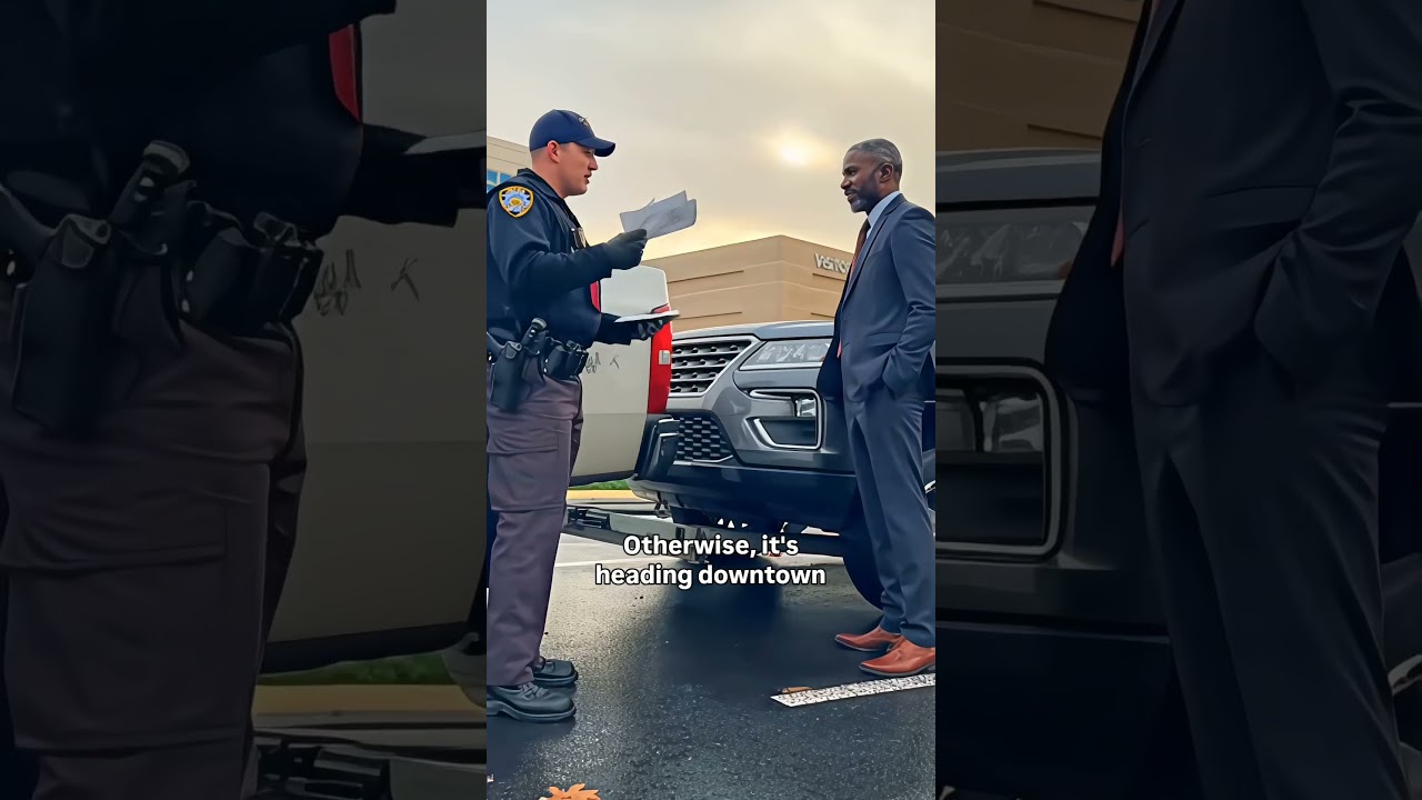 COP TOWS black man SUV FROM parking LOT for some money not knowing he is the new police chief....