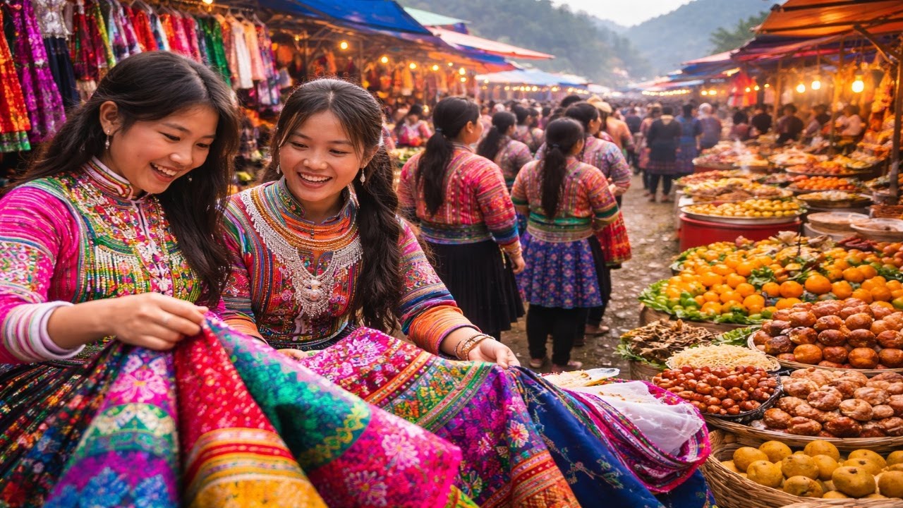 Inside a Hmong Market Before Lunar New Year | Colorful Mountain Life