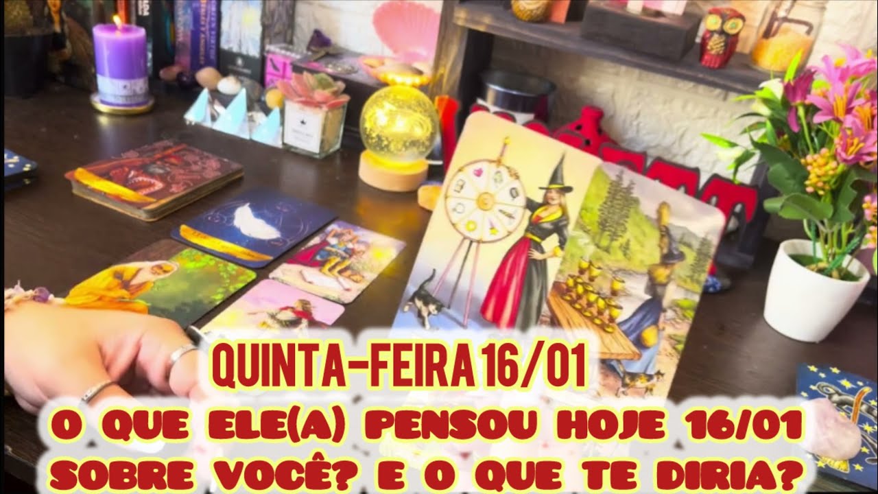 😱💭 O QUE ELE(A) PENSOU HOJE 16/01 SOBRE MIM? E O QUE ME DIRIA? #tarot #tarotamor #leituradetarot
