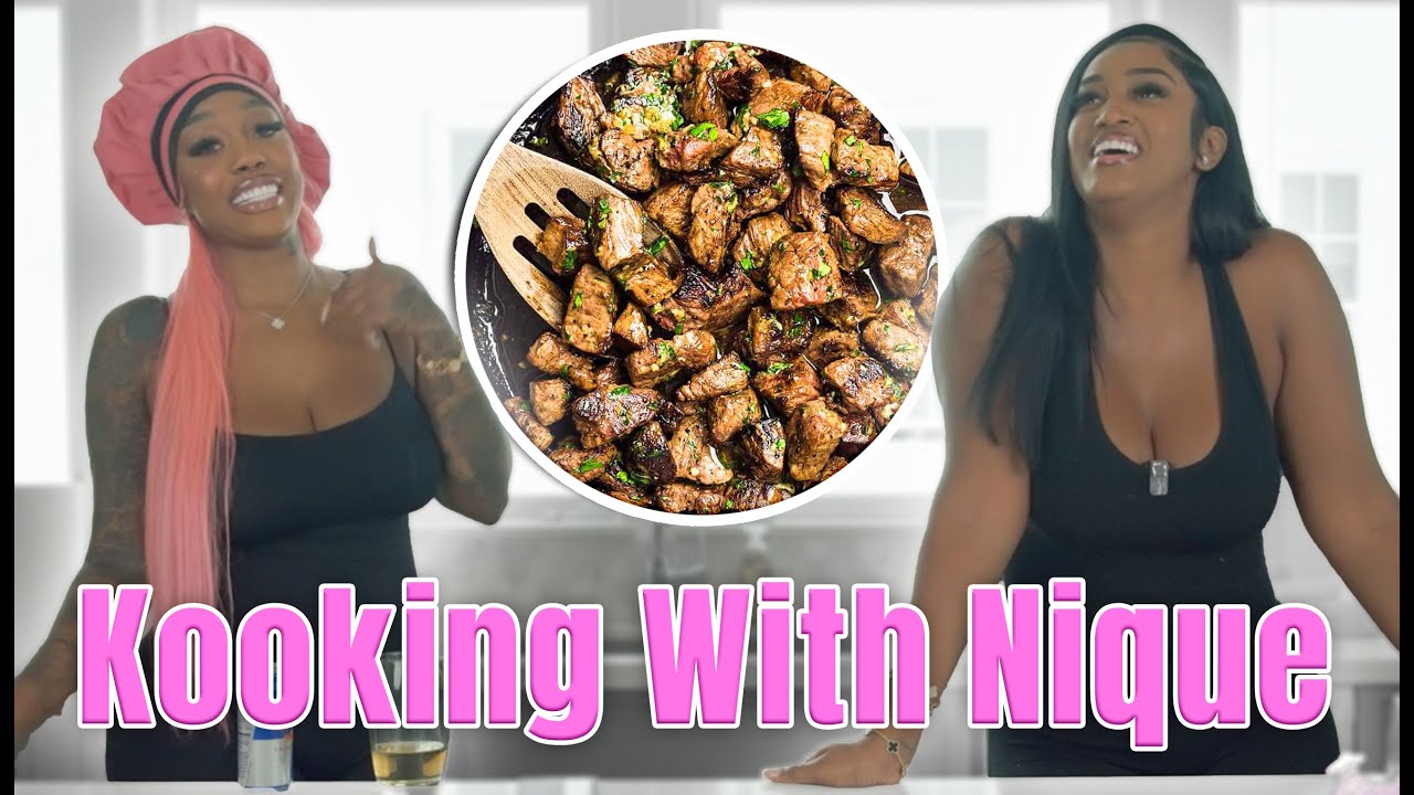 Garlic Butter Steak Bites FT. Nique | Cooking w/ Kay !