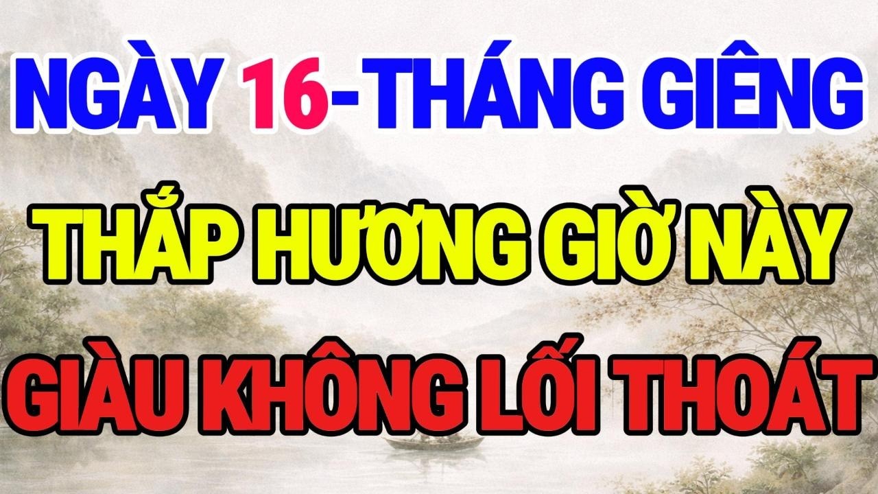 NGÀY 16 THÁNG GIÊNG – THẮP HƯƠNG CHAY 3 CUNG GIỜ VÀNG NÀY, TRỜI BẮT PHẢI GIÀU! BÍ MẬT ÍT NGƯỜI BIẾT!
