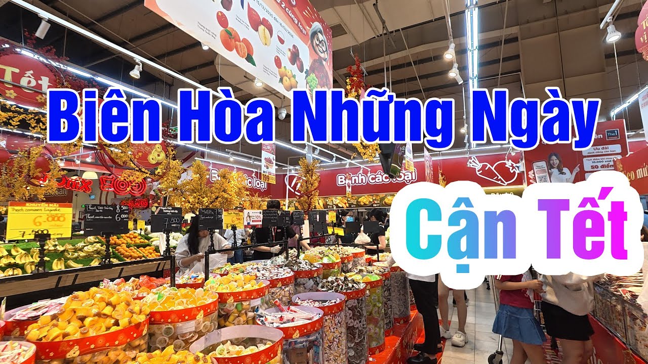 Biên Hòa Những Ngày Cận Tết | Chạy Xe Buổi Tối, Siêu Thị Đông Nghẹt Người
