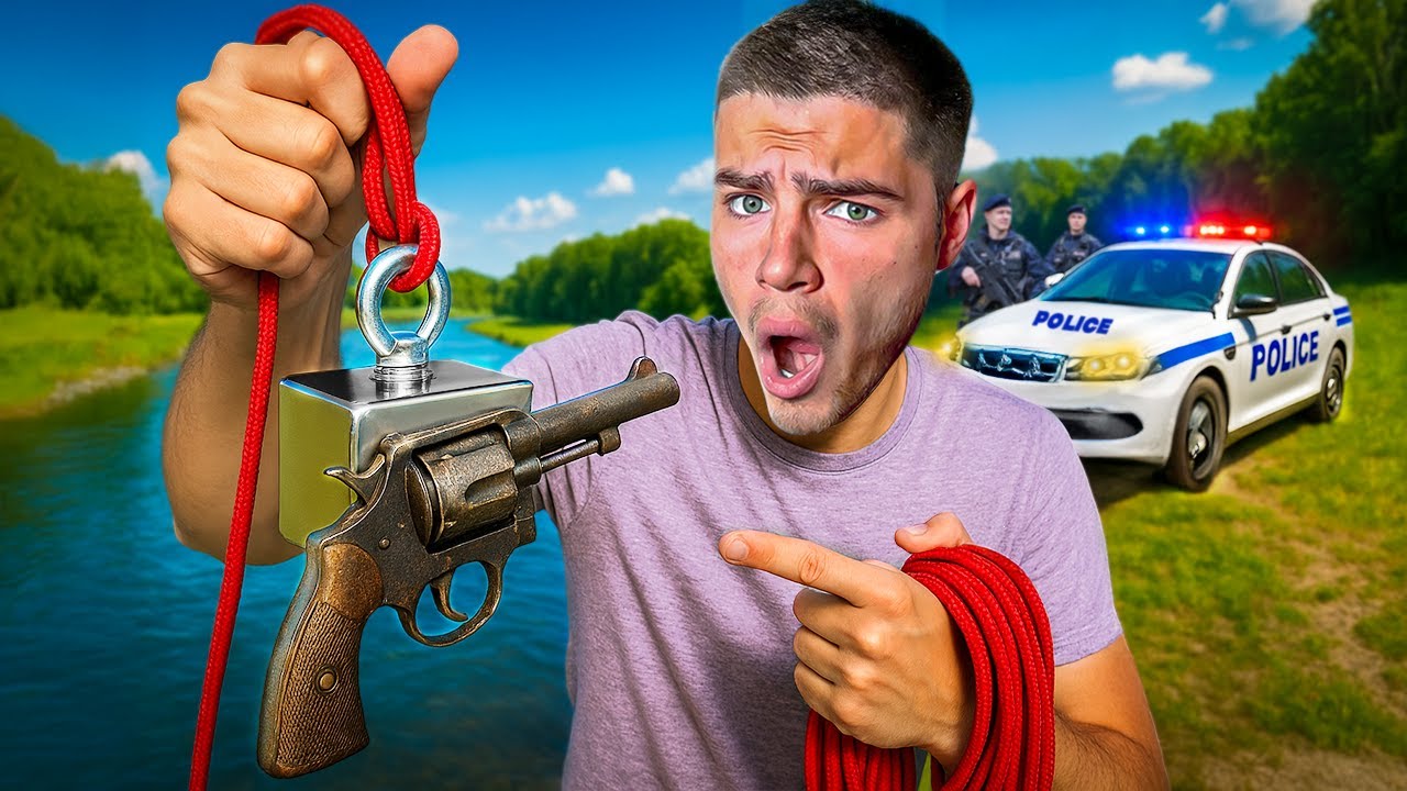 Je Remonte UNE ARME avec Mon MEGA Aimant… La Police Débarque !