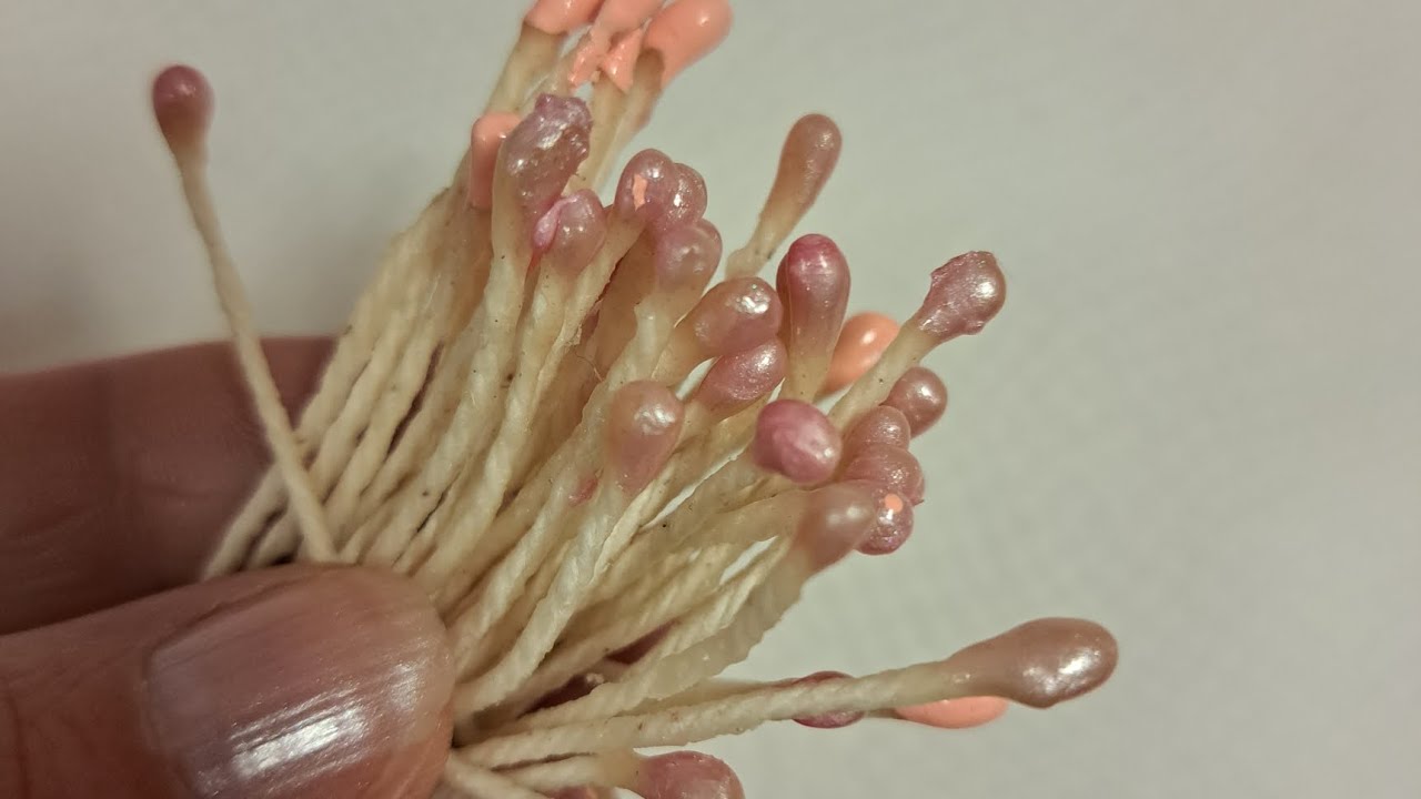 Como hacer pistilos para las flores artesanales. DIY flowers.