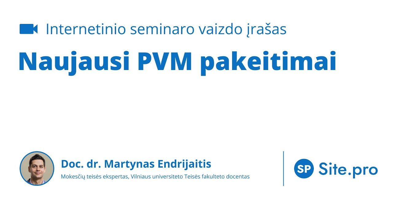 Naujausi PVM pakeitimai