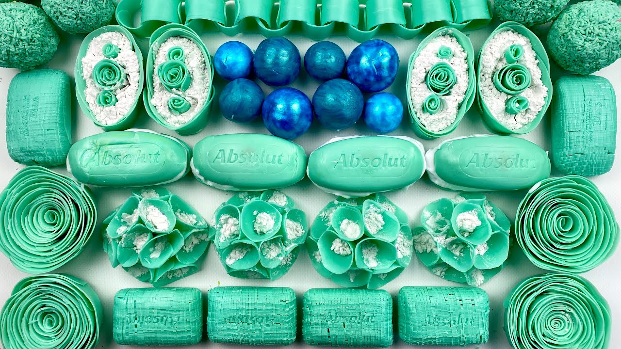 ASMR Crushing soap with starch 🧼 Foam boxes 🧼 Soap cubes 🧼 Clay cracking 💙