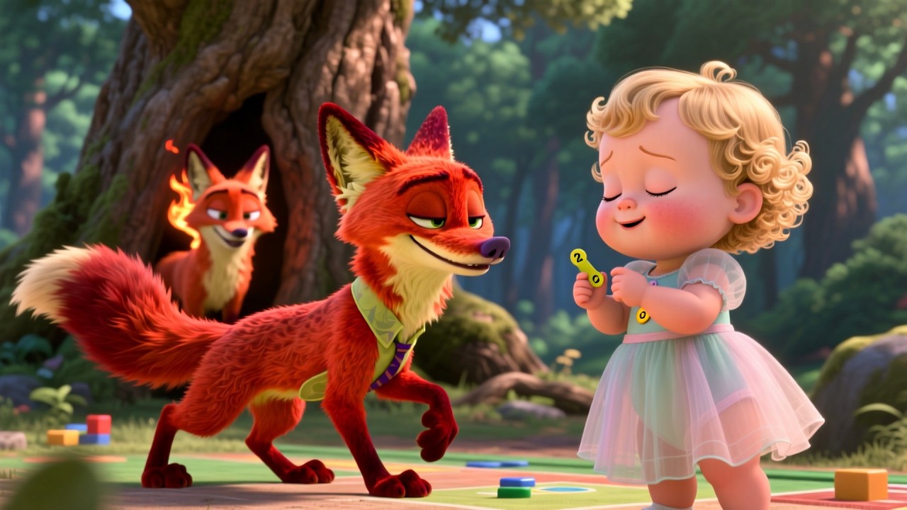 Fox Playing Hide And Seek 🦊🎶 Fun Animal Song for Kids | Learn Colors & Numbers