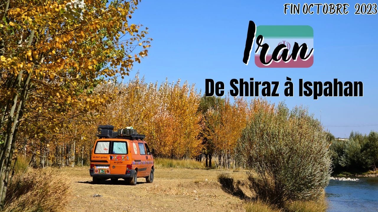 75 - Iran - E03 - Les montagnes enflammées sur la route vers Ispahan - Road Trip en famille - VW T4