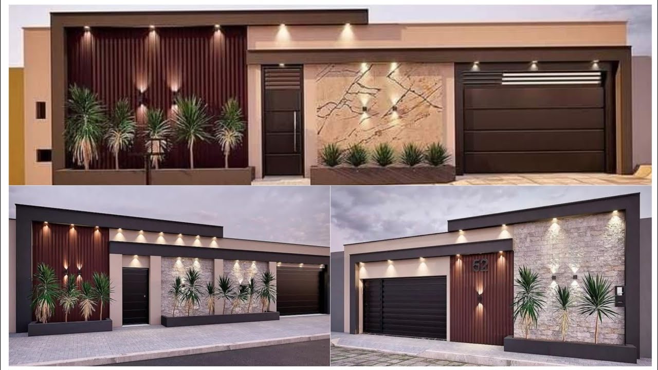 Modern Front Wall Elevation Designs | Fancy Front Wall Ideas | Modern Boundary Wall Design Ideas