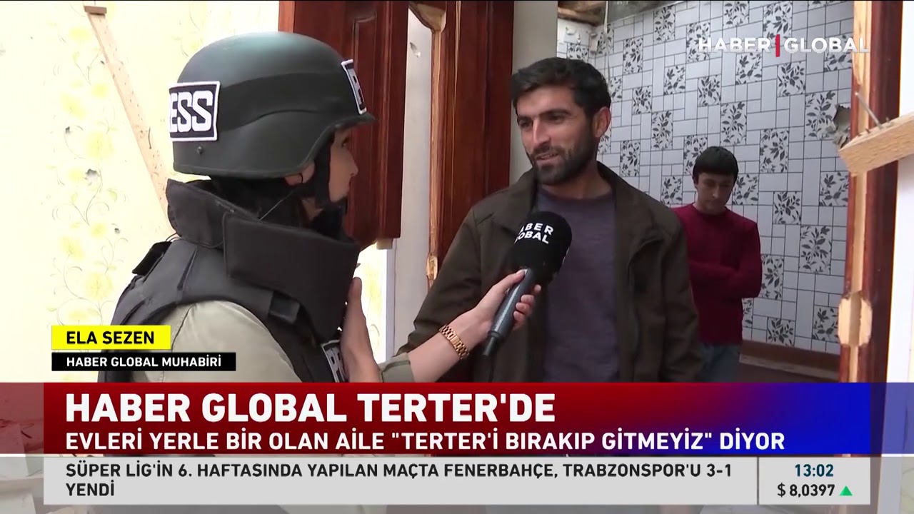 Haber Global Terter'de Ermenistan'ın Bombaladığı 4 Kişilik Ailenin Evini Görüntüledi