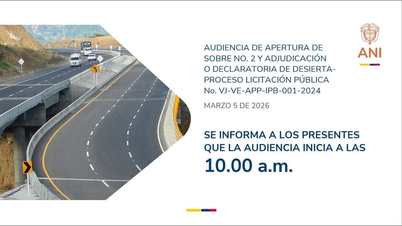 AUDIENCIA DE APERTURA DE SOBRE 2 Y ADJUDICACIÓN O DECLARATORIA DESIERTA LP No VJ-VE-APP-IPB-001-2024