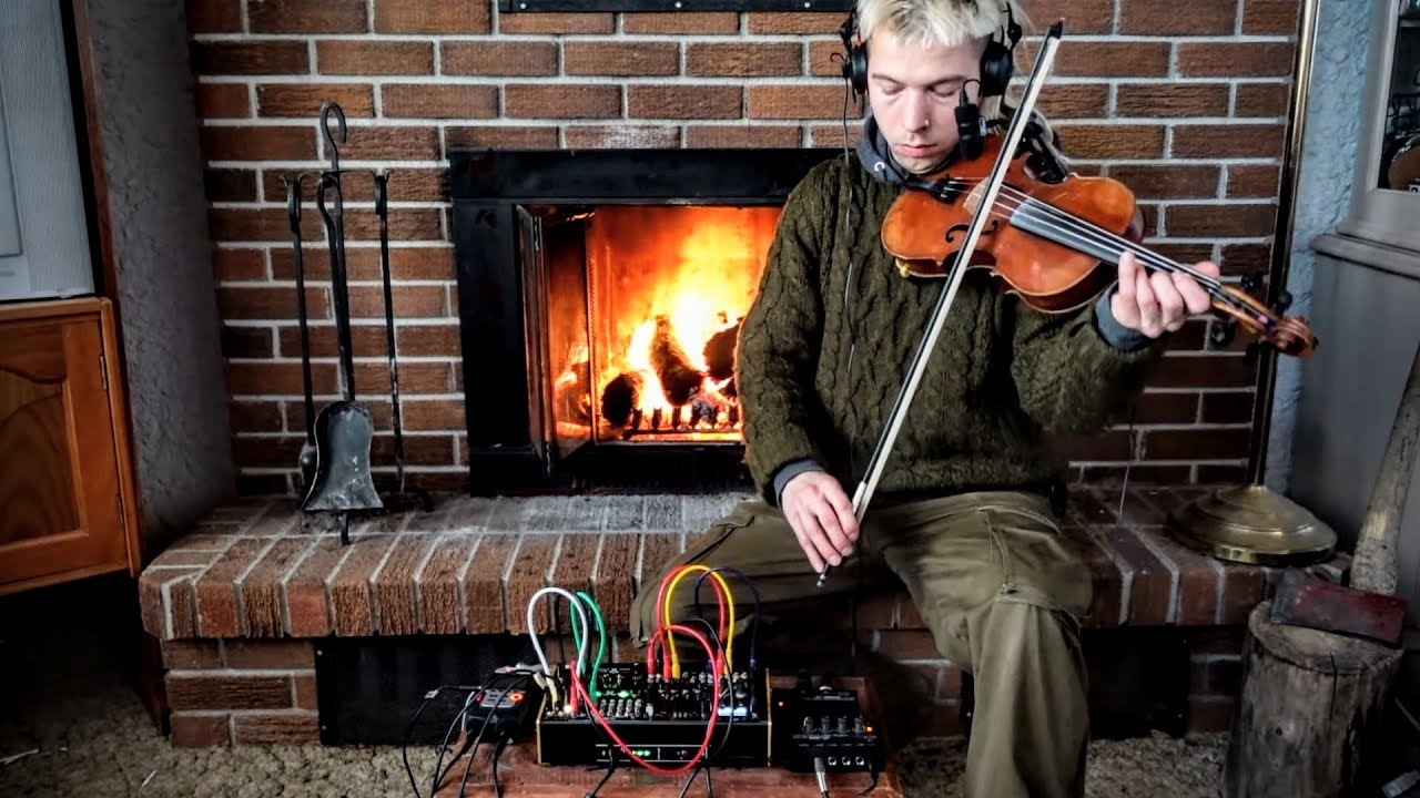 Violin Ambient // Modular FX and Strings // Dark Ambient Improvisation at the Fireplace 