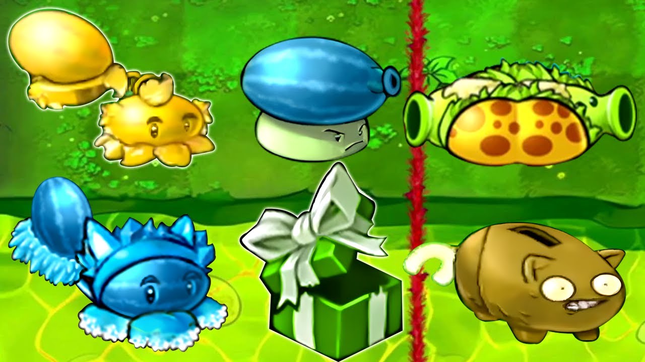 Evolution Bean: Ice Cattail evolve into Icy Melon - Plants vs Zombies Hybrid PVZ Challenge HARD MOD