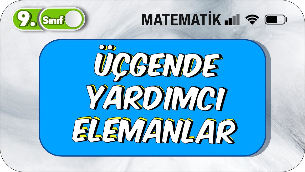 9.Sınıf Matematik Üçgende Yardımcı Elemanlar | Sorular Nasıl Çözülür ? #2023