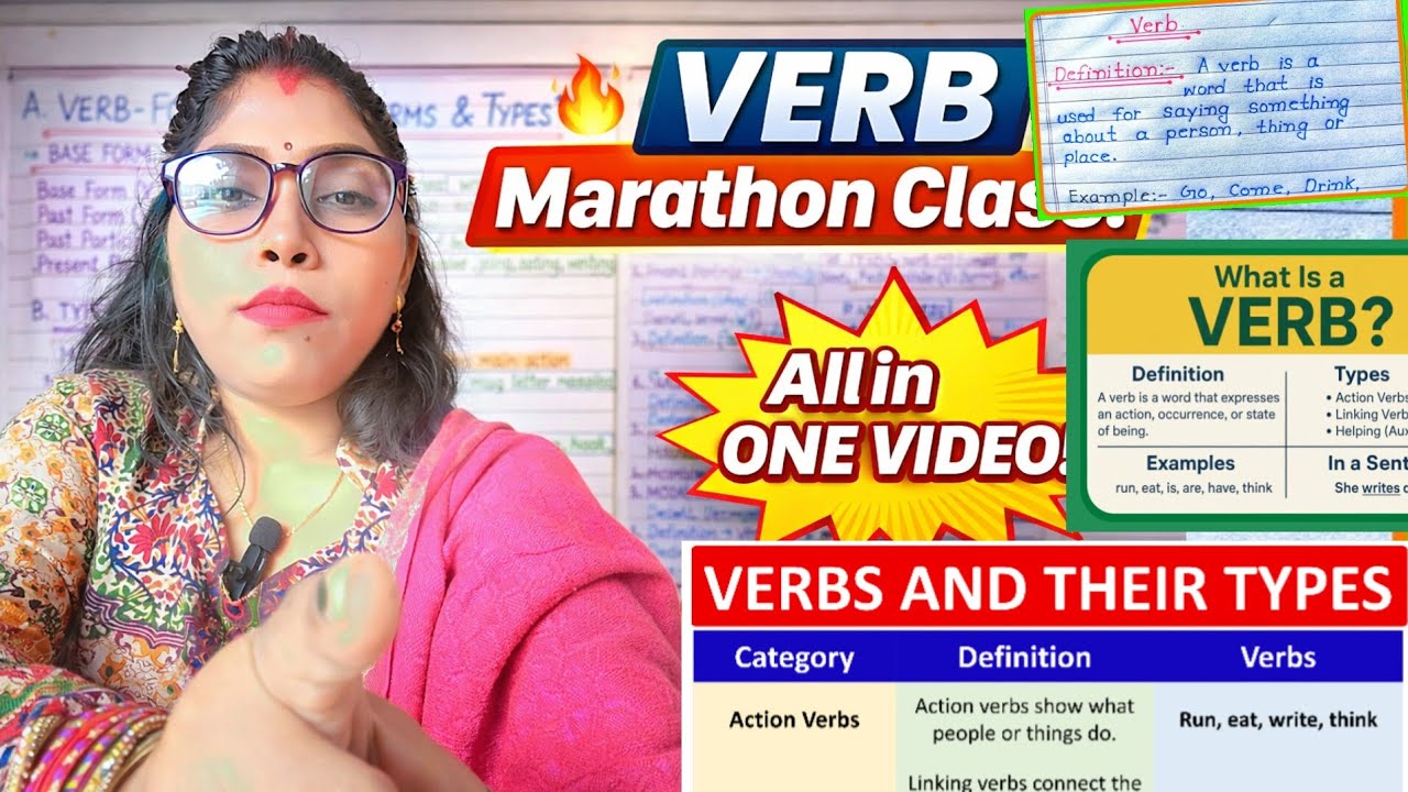 🔥 Verb Marathon Class | Complete English Grammar in ONE Video | Full Chapter #viral v#spokenenglish 