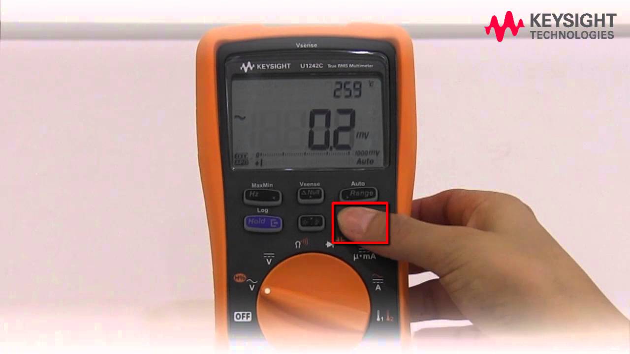 Видеоролик о кратком руководстве по ручному цифровому мультиметру Keysight U1241C/U1242C