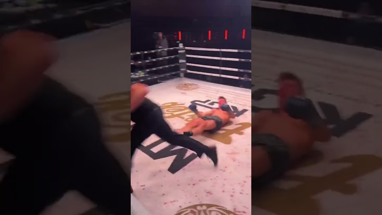 Fighter gets beaten to death in the ring! #ufc #mma #fight #boxing #kickboxing #knockout