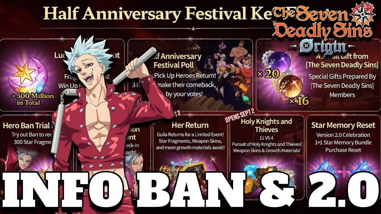 TOUTES LES INFOS SUR BAN ET LA MAJ 2.0 !! HYPE DE FOU MAIS.. ? 7DS: ORIGIN
