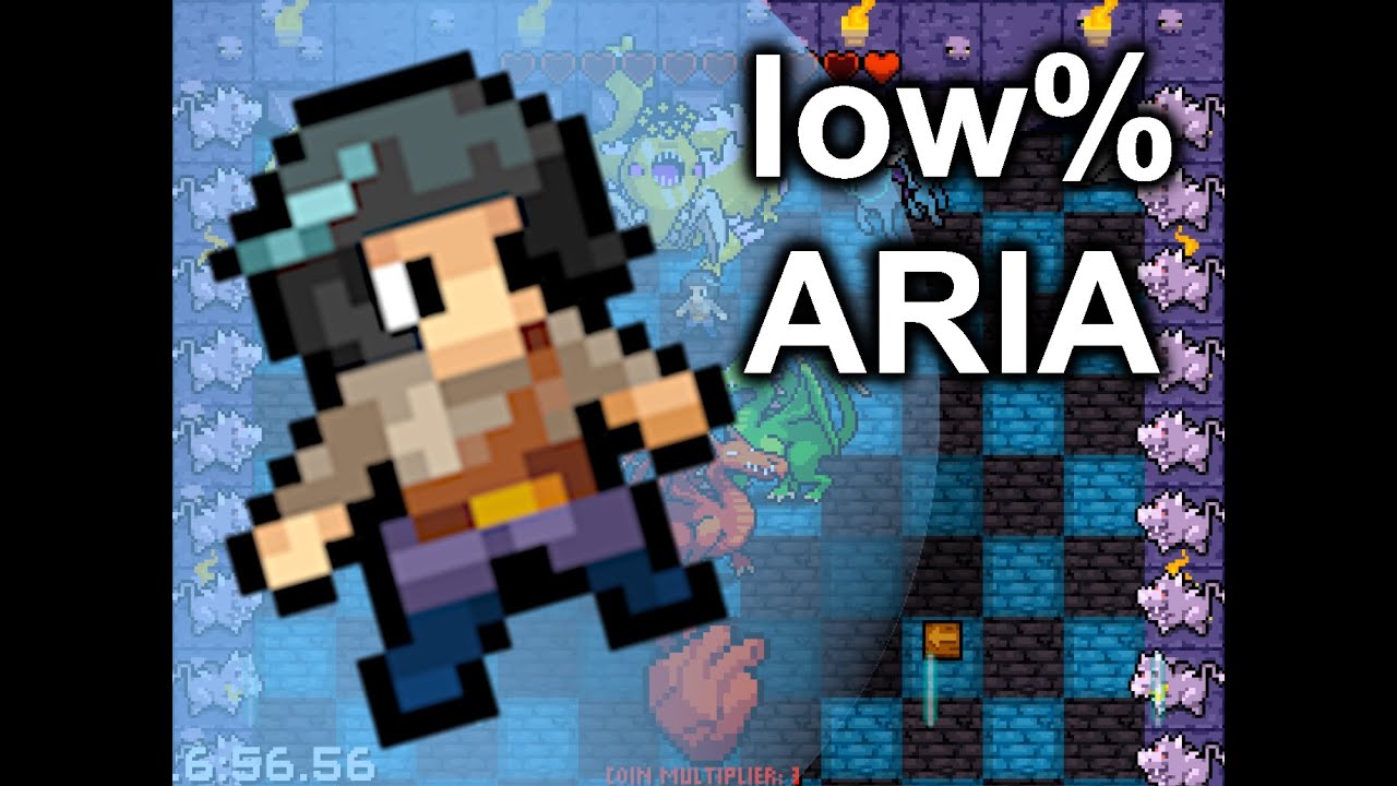 low% All Zones with Aria in 17:01.35 [Crypt of the Necrodancer]