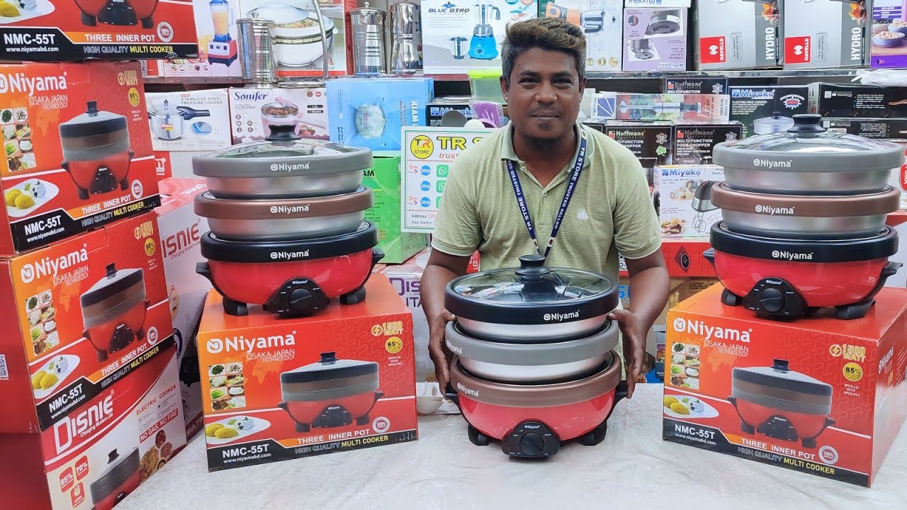 ইতিহাসের এই প্রথম ৩ হাড়ি ও ৩ ঢাকনা সহ বিদ্যুৎ বিল সেভিং মাল্টি কুকার// multicooker price in bd